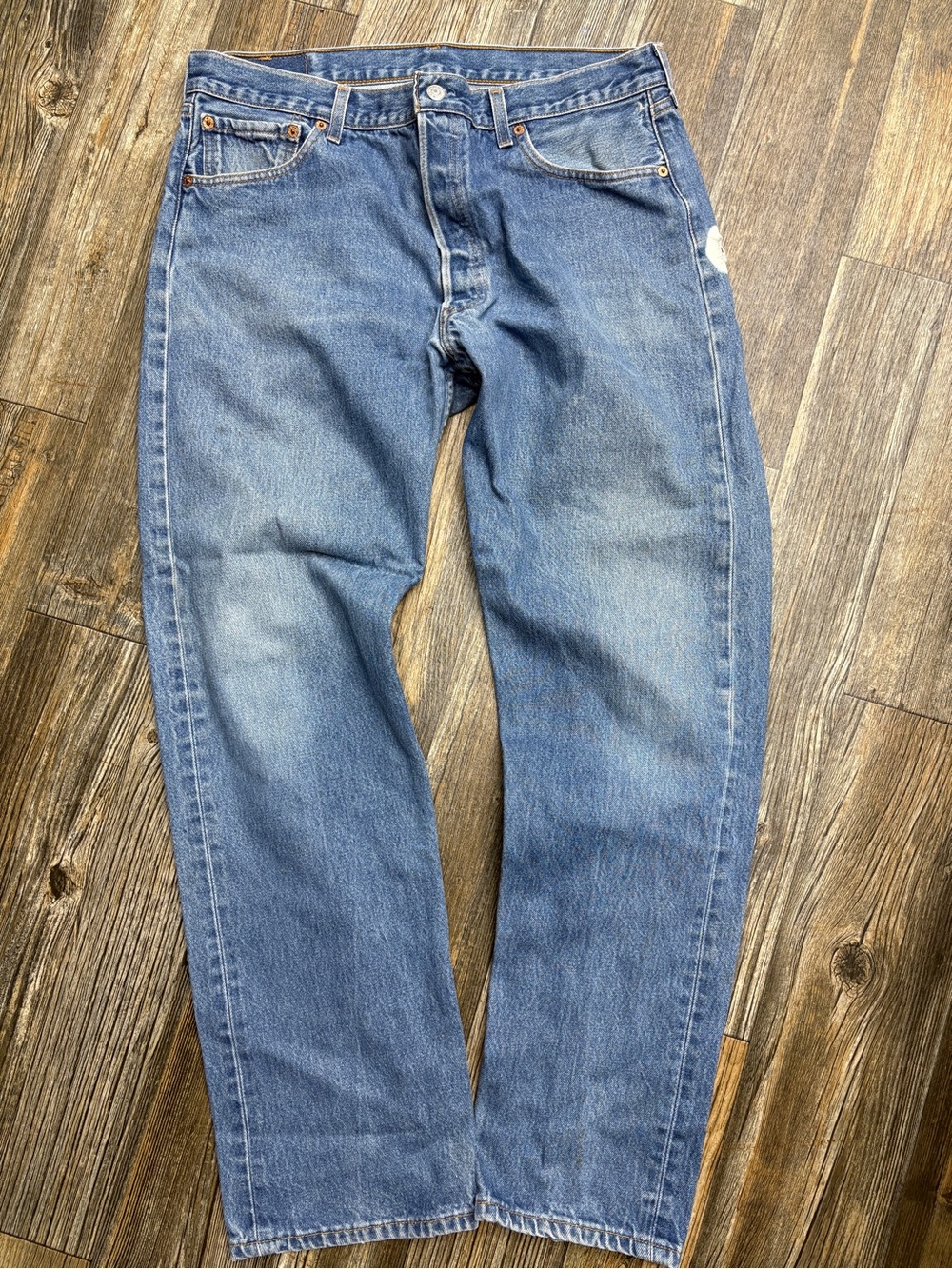 Vintage Levi's 501XX Jeans Mens W38 L36 Blue Denim Button Fly - Picture 1 of 11